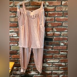 NWT SOMA Pink Satin Matching Pajama Set size Large and XL